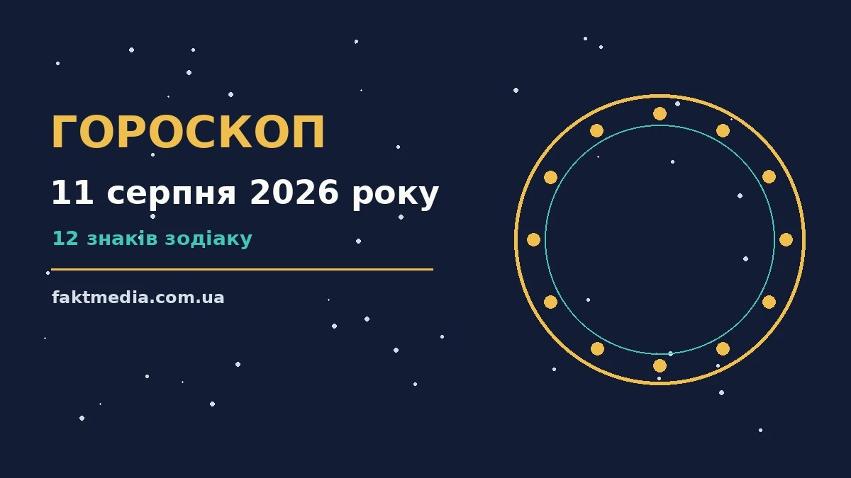 Гороскоп на 11 серпня 2026 року: на що звернути увагу про настрій, справи та гроші