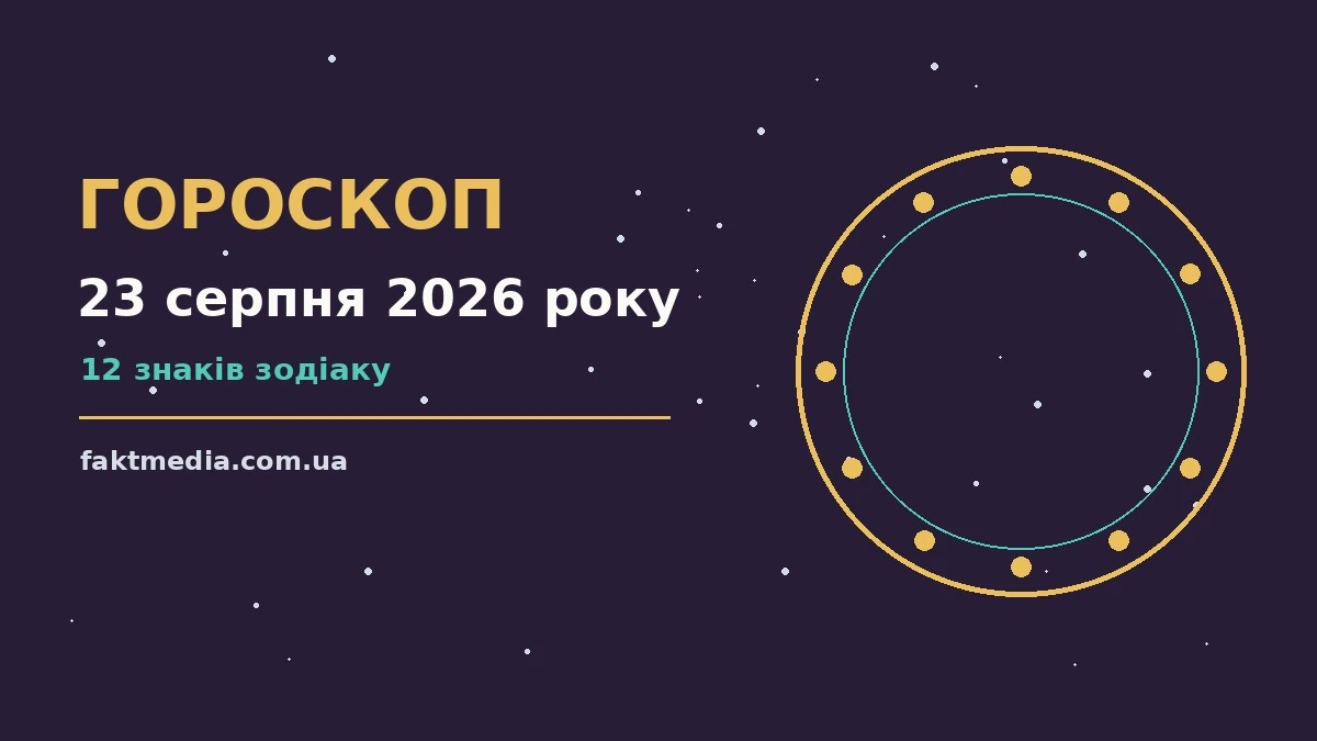 Гороскоп на 23 серпня 2026 року: на що звернути увагу про настрій, справи та гроші