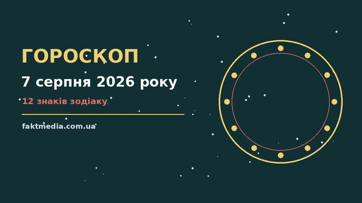 Гороскоп на 7 серпня 2026 року: на що звернути увагу про настрій, справи та гроші