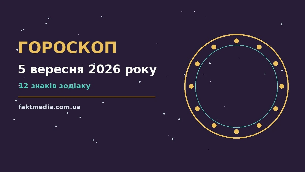 Гороскоп на 5 вересня 2026 року: на що звернути увагу про настрій, справи та гроші