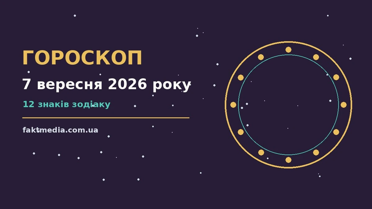 Гороскоп на 7 вересня 2026 року: на що звернути увагу про настрій, справи та гроші