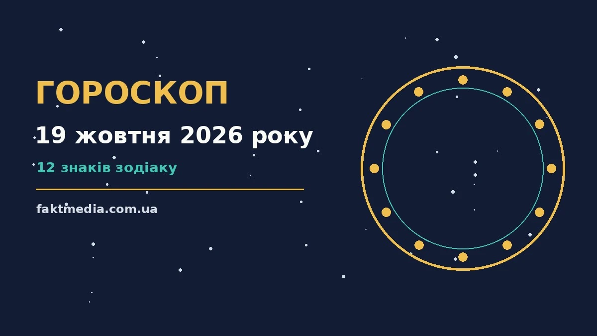 Гороскоп на 19 жовтня 2026 року: на що звернути увагу про настрій, справи та гроші