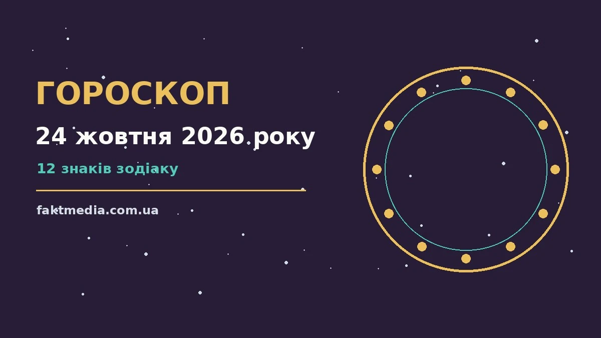 Гороскоп на 24 жовтня 2026 року: на що звернути увагу про настрій, справи та гроші