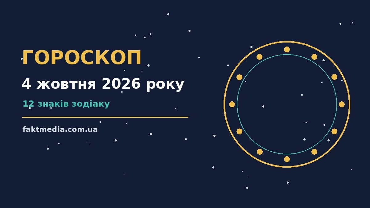 Гороскоп на 4 жовтня 2026 року: на що звернути увагу про настрій, справи та гроші