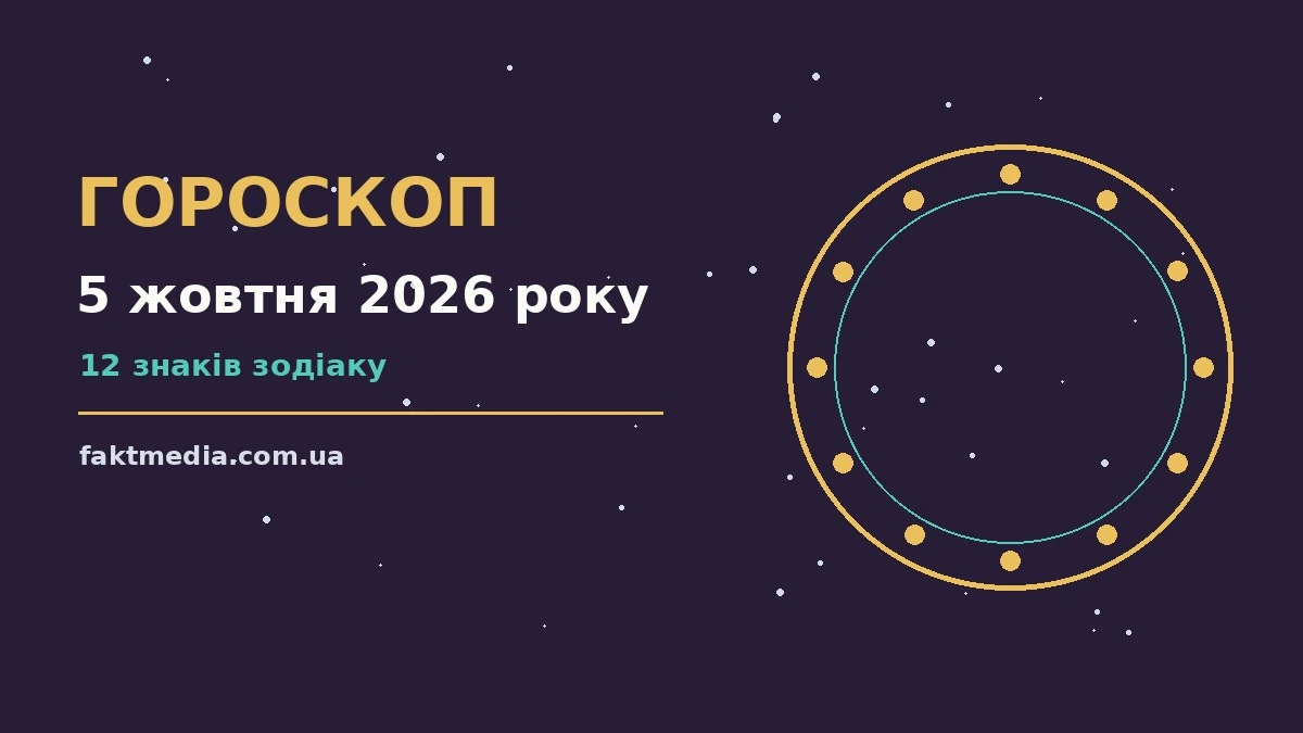 Гороскоп на 5 жовтня 2026 року: на що звернути увагу про настрій, справи та гроші