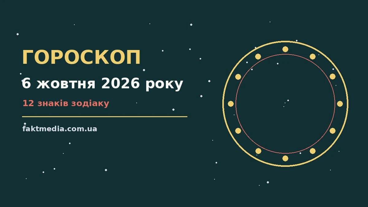 Гороскоп на 6 жовтня 2026 року: на що звернути увагу про настрій, справи та гроші