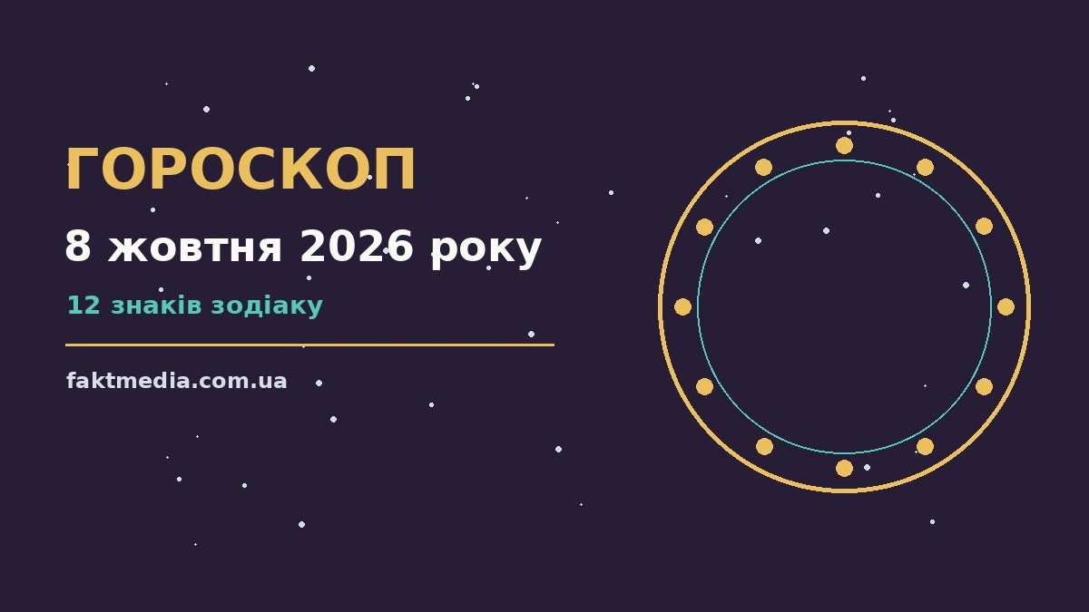 Гороскоп на 8 жовтня 2026 року: на що звернути увагу про настрій, справи та гроші